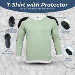 Aramid Lined Armored Motorbike Shirt in Blue with CE Elbow Armor