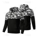 Men's Aramid Lined Motorcycle Hoodie in Digital Camo Color with Level 2 Armor