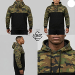 Unisex Kevlar-Lined Military Camo Motorcycle Hoodie with CE Level 2 Armour