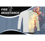 Kevlar Lined Motorbike V-Neck T-Shirt in White