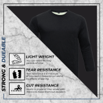 Kevlar Lined Motorcycle T-Shirt in Black with CE Level 1 Armour