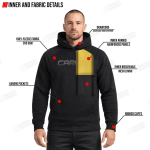 Kevlar-Lined Motorcycle Hoodie in Black - Riding Gear with Free CE Level 2 Protectors
