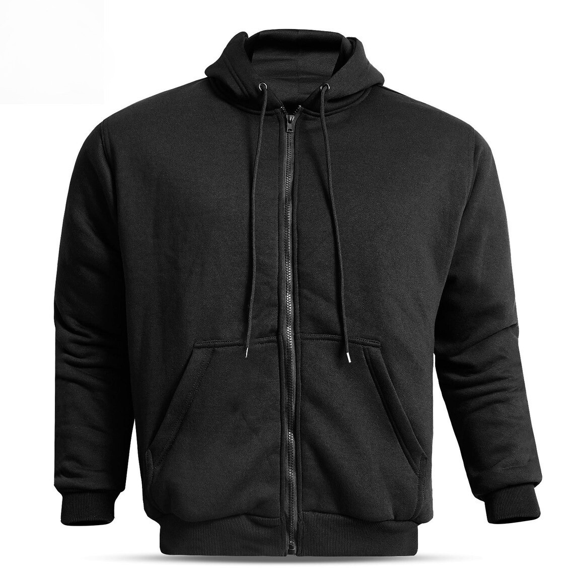 CrossFire-Mens-Kevlar-Zip-Up-Motorcycle-Hoodie-in-Black-with-CE-Armor-Protective CrossFire Men's Kevlar Zip-Up Motorcycle Hoodie in Black with CE Armor Protective