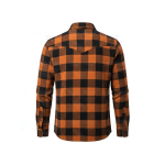 Kevlar Lined Flannel Motorcycle Shirt in Orange with CE Level 1 Protection