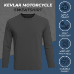 Kevlar-Lined Motorcyle T-Shirt in Charcol Gray