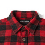 Kevlar Lined Flannel Motorcycle Shirt in Red With Plaid Armored